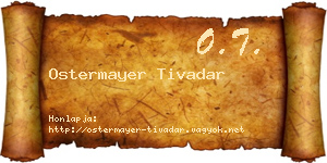 Ostermayer Tivadar névjegykártya